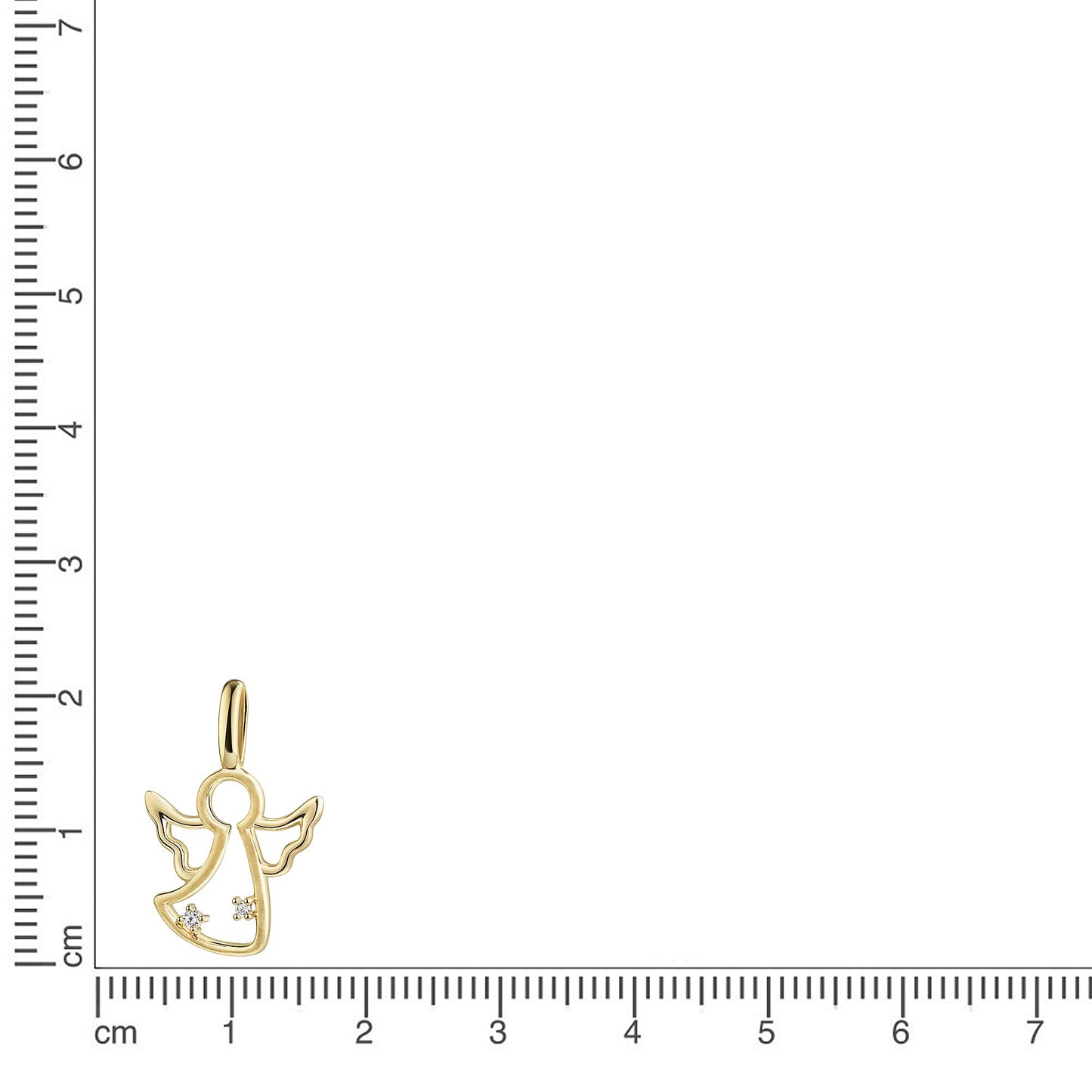Anhänger 925/- Sterling Silber vergoldet 2,2cm Zirkonia