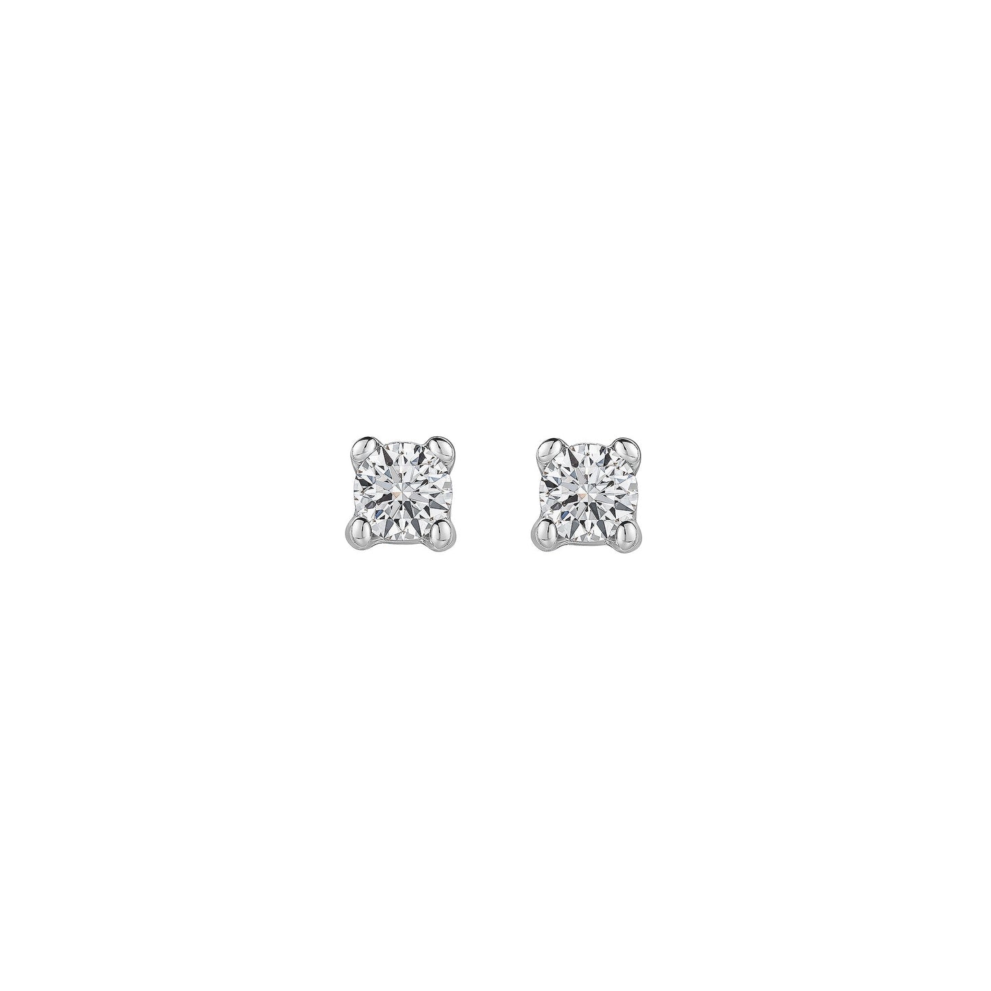 Ohrstecker 585/- Gold rhodiniert (teil) 0,3cm Brillant 0,10ct.