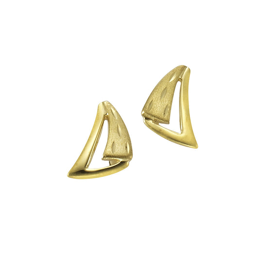 Ohrringe Gold 333 diamantiert Ohrstecker glanz matt