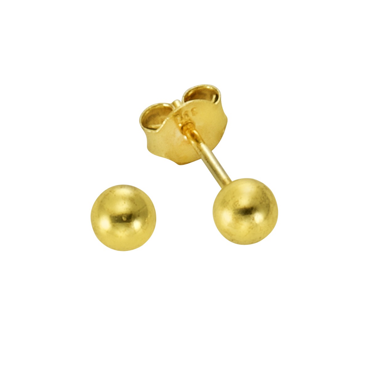 Schmuck Ohrstecker Damen 585 Gold Kugel 4mm 1,4cm, 1 Paar günstig kaufen