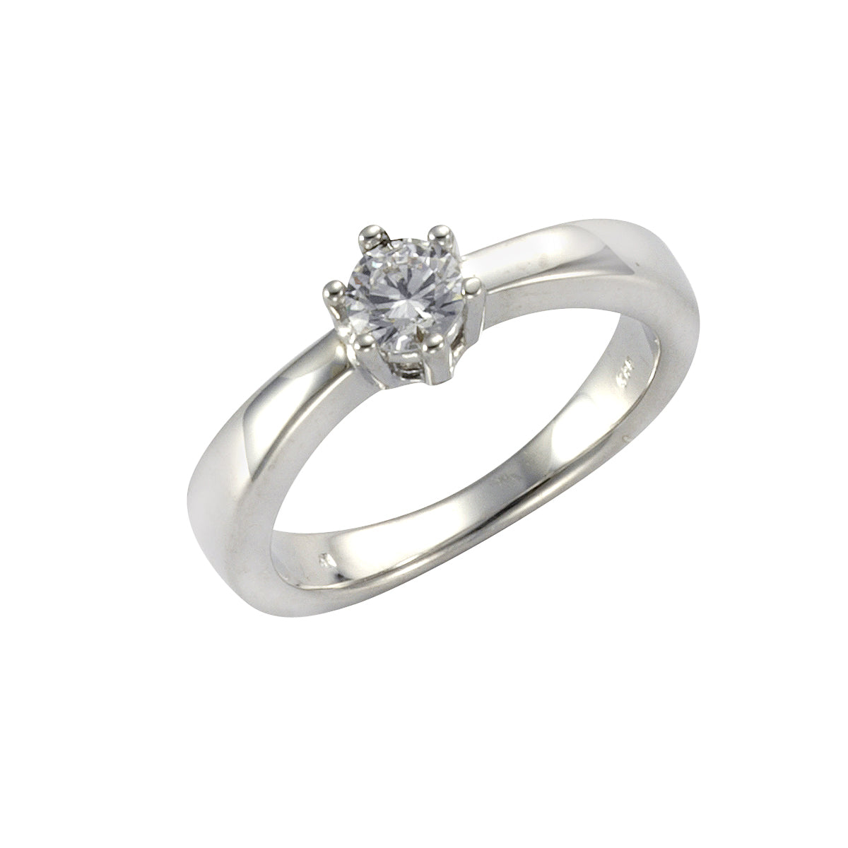 Ring aus 925 Sterling Silber rhodiniert mit Zirkonia