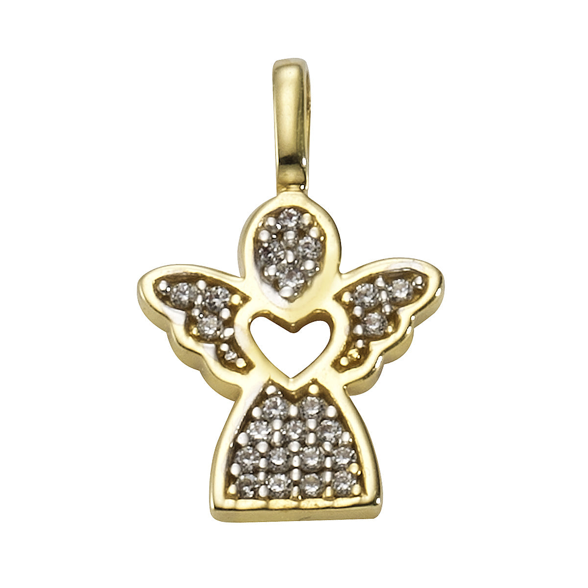 Anhänger 333/- Gold 1,9cm Zirkonia