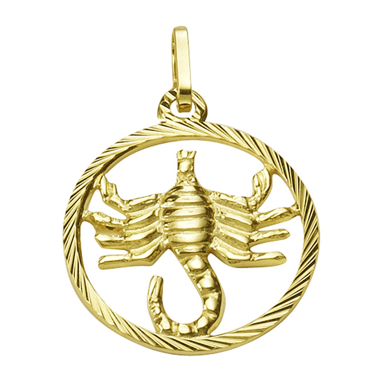 Echtschmuck Anhänger Unisex 333er Gelbgold Sternzeichen Skorpion 2