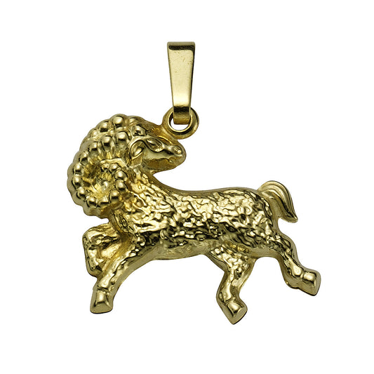 Anhänger aus 333/- Gelbgold Sternzeichen Widder plastisch