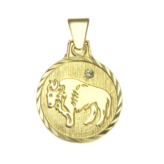 Echtschmuck Anhänger Sternzeichen Stier Unisex 333er Gelbgold 1