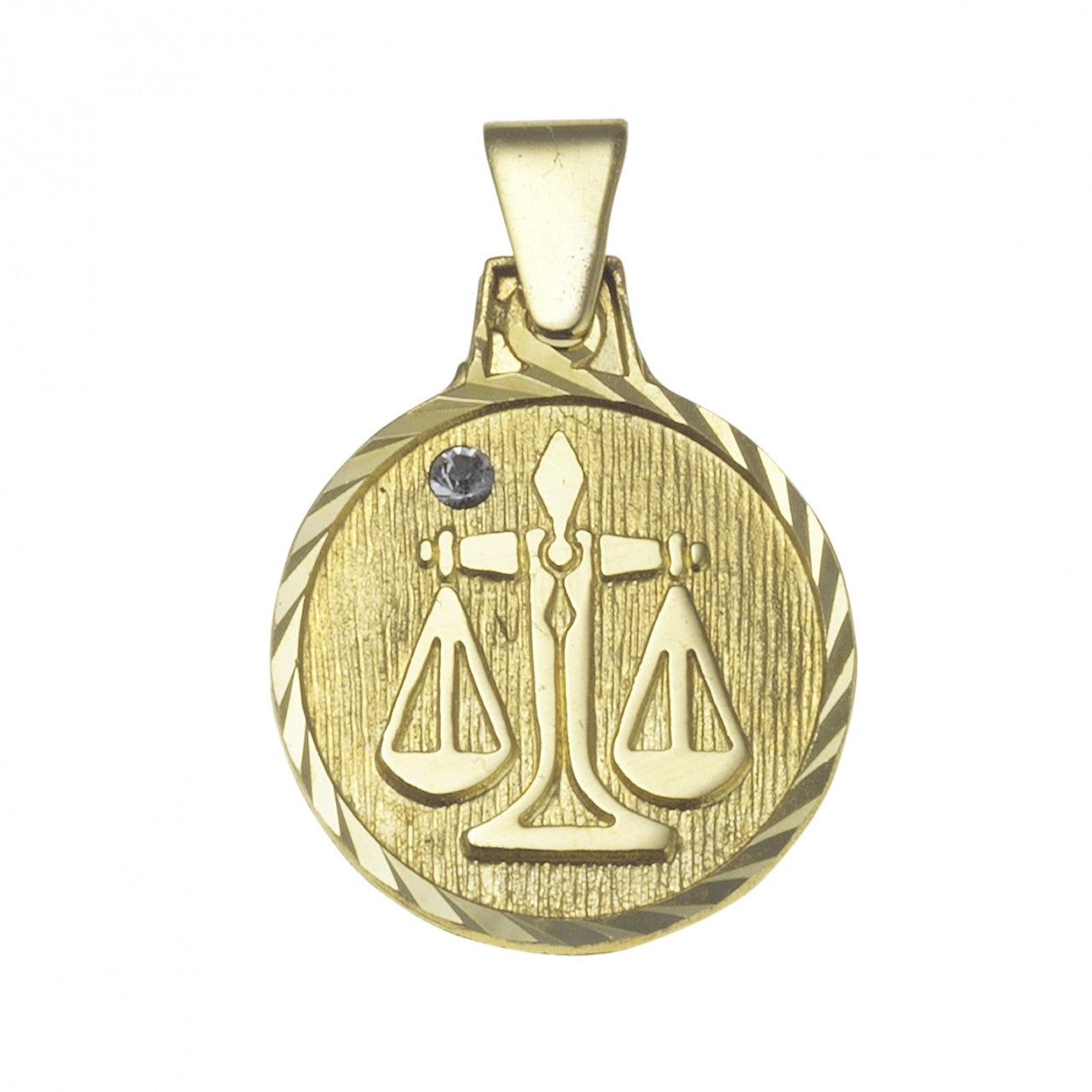 Echtschmuck Anhänger Sternzeichen Waage Unisex 333er Gelbgold 1