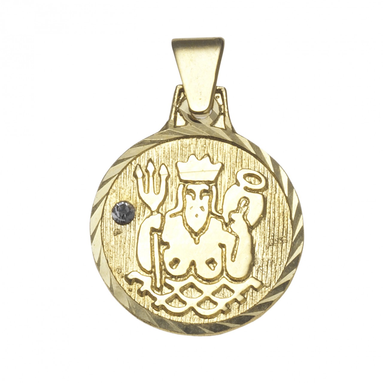 Echtschmuck Anhänger Sternzeichen Wassermann Unisex 333er Gelbgold 1