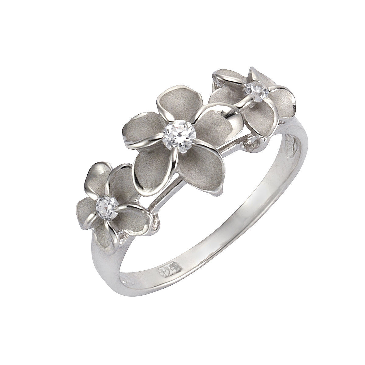 Ring 925/- Sterling Silber rhodiniert Zirkonia
