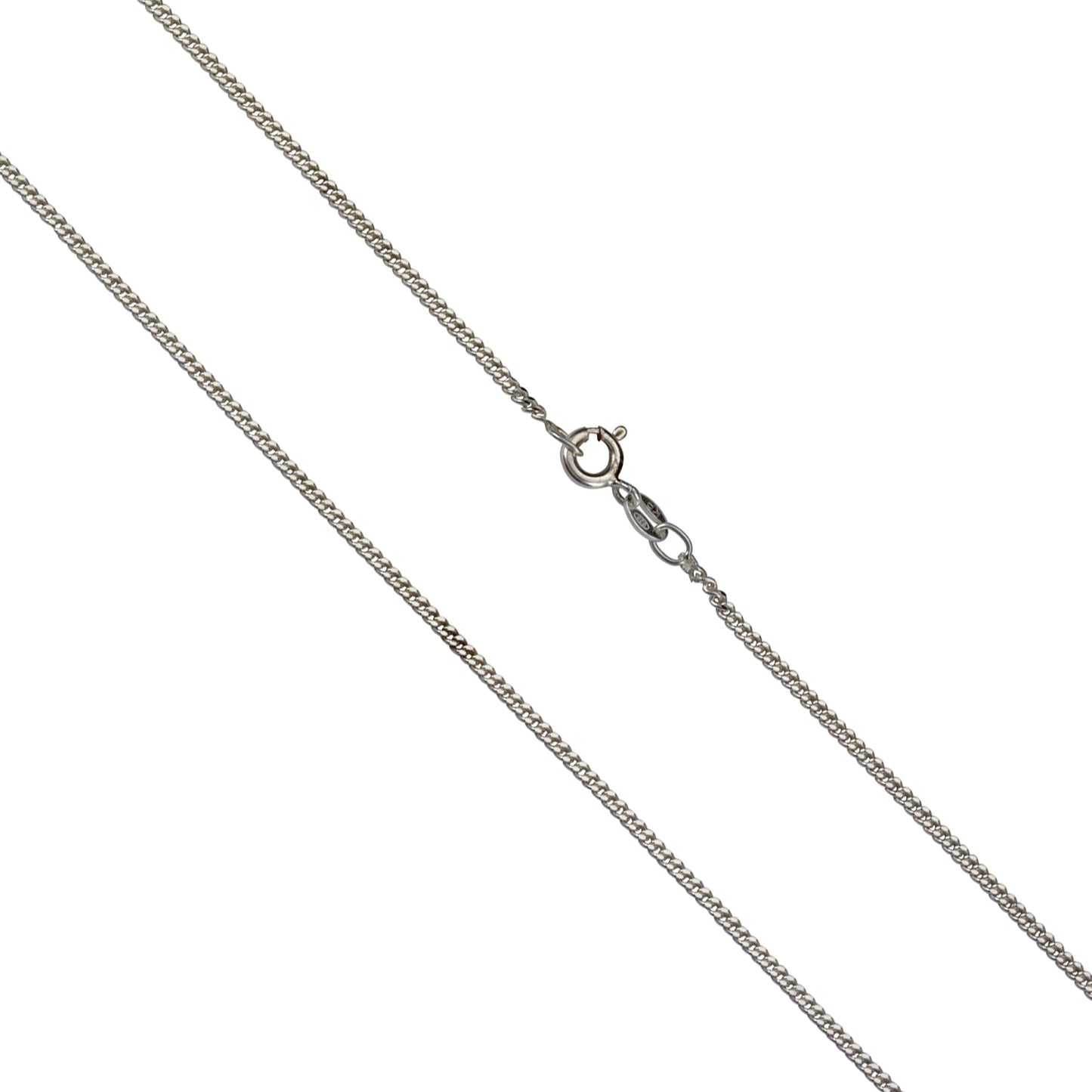 Kette Panzerkette 925/- Sterling Silber rhodiniert 38,0cm