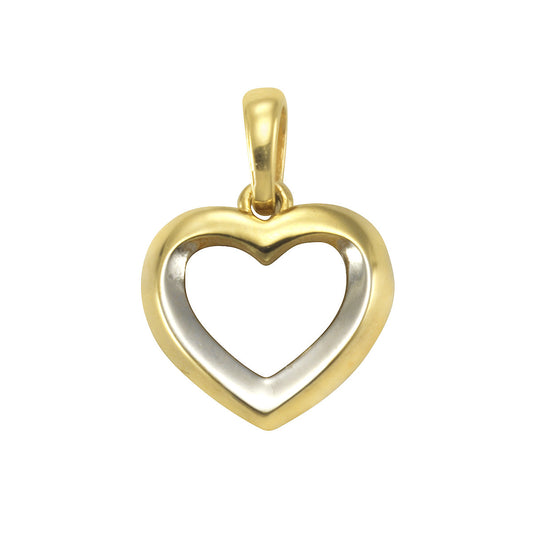 Anhänger Gold 333 zweifarbig mit Herz Motiv