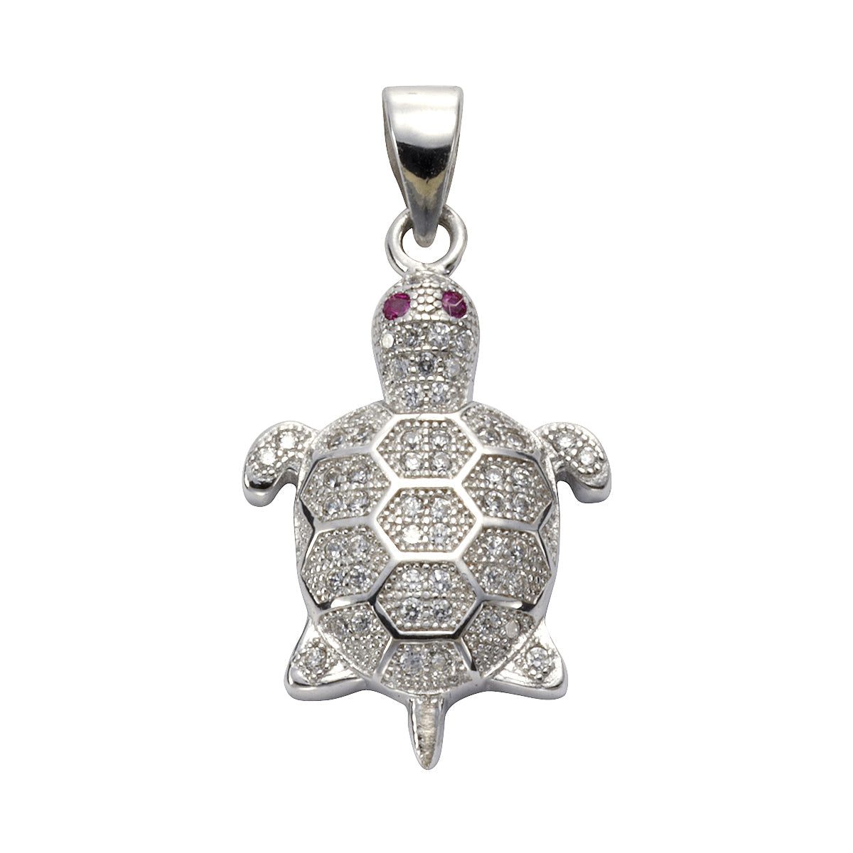Anhänger 925/- Sterling Silber rhodiniert 3,1cm Zirkonia