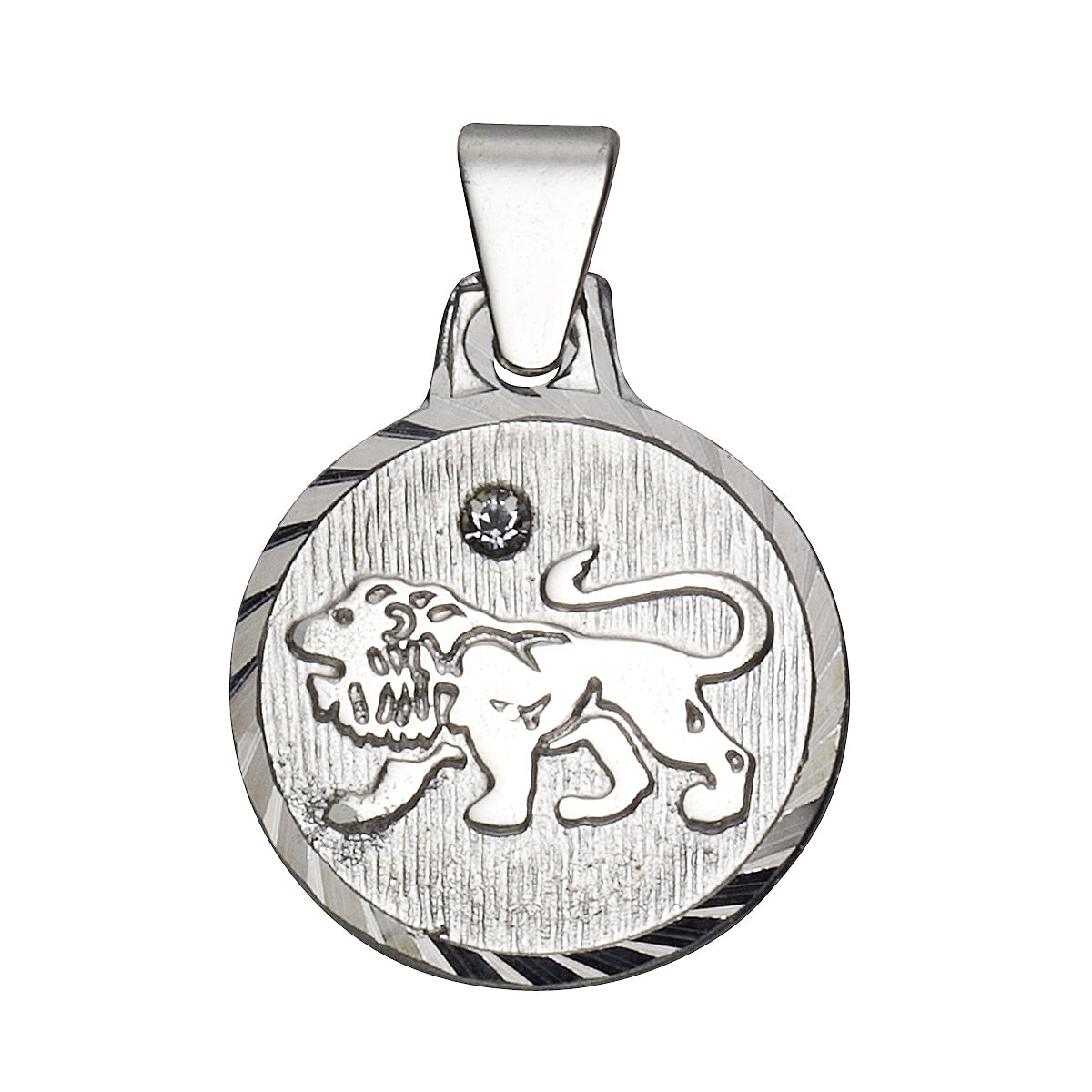 Anhänger 925/- Sterling Silber rhodiniert 1,7cm Kristall