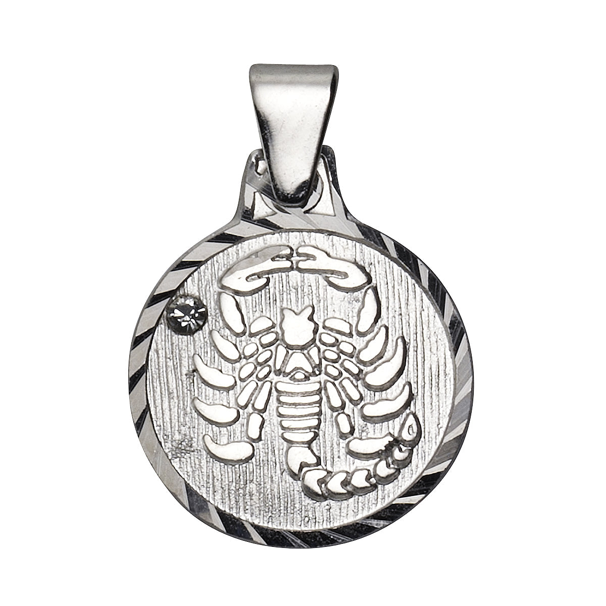 Anhänger 925/- Sterling Silber rhodiniert 1,7cm Kristall