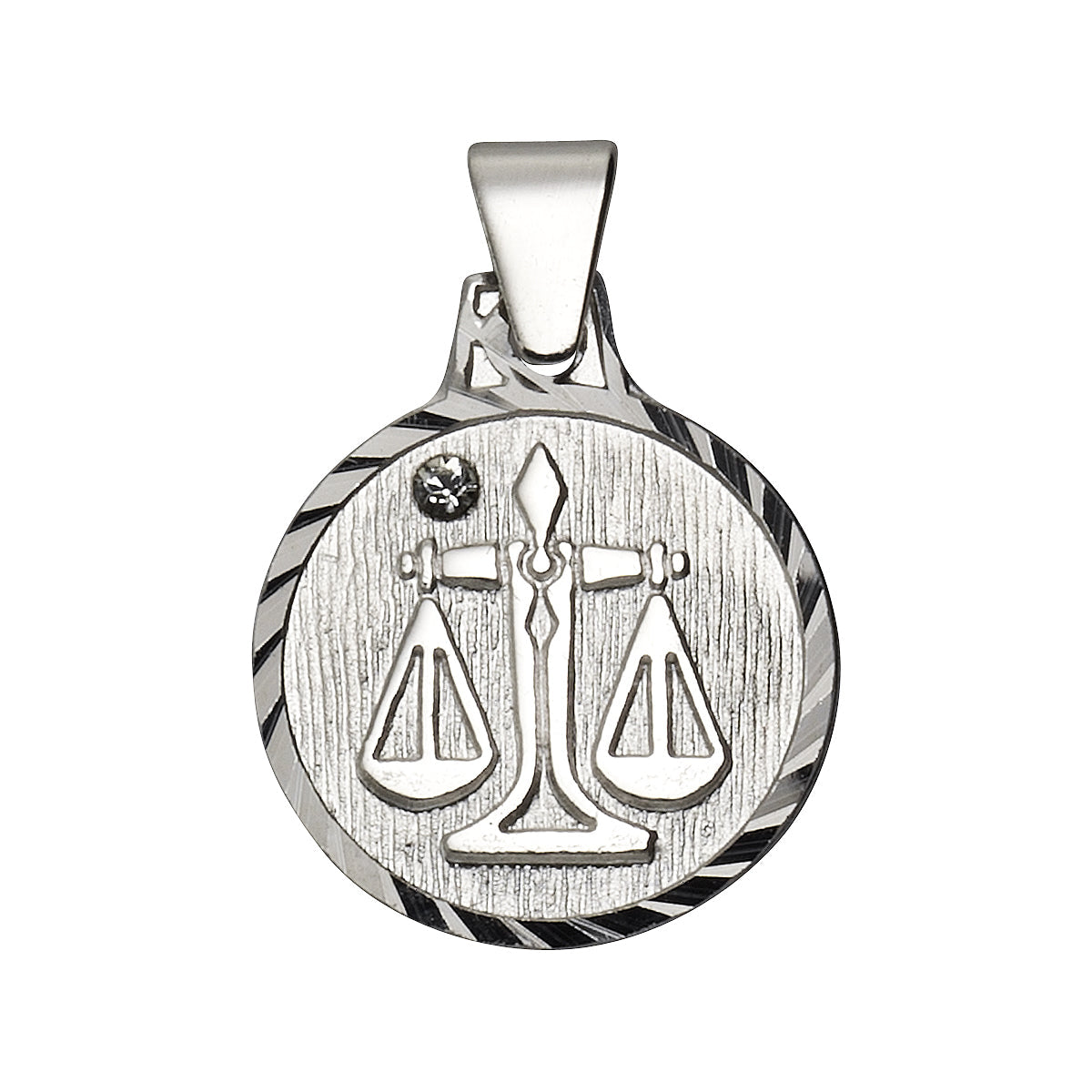 Anhänger 925/- Sterling Silber rhodiniert 1,7cm Kristall