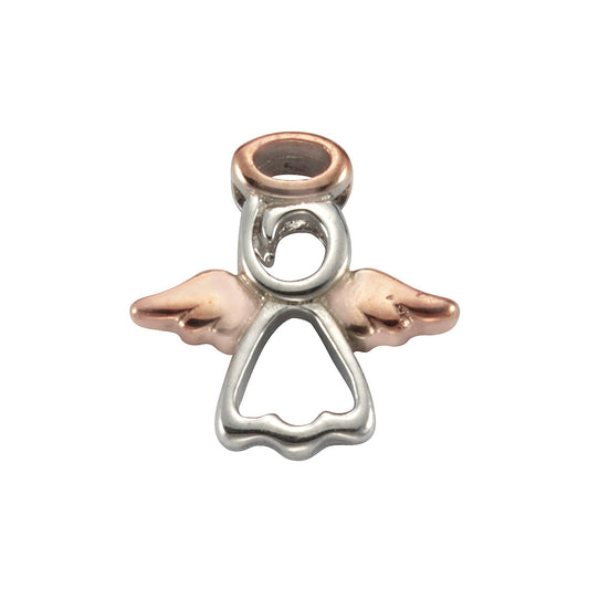 Anhänger Engel aus 925/- Sterling Silber rhodiniert und rotvergoldet
