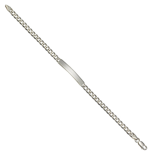 Identitäts Armband 925 Silber mit Schild für eine Gravur (Maße 5mm x 36mm)
