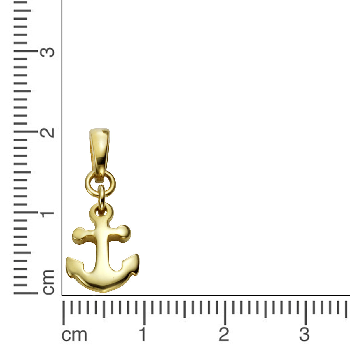 Anhänger 333/- Gold rhodiniert 2,0cm