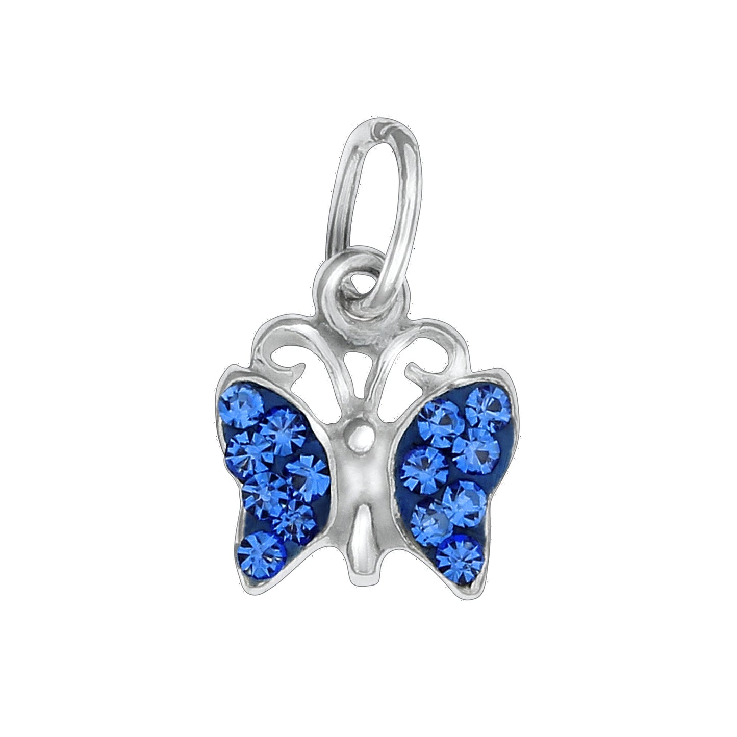 Anhänger 925/- Sterling Silber versilbert 1,3cm Kristall