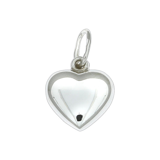 Anhänger aus 925/- Sterling Silber in Herzform mit 1,3cm Länge