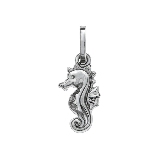Anhänger 925/- Sterling Silber rhodiniert Seepferdchen mit 1,8cm