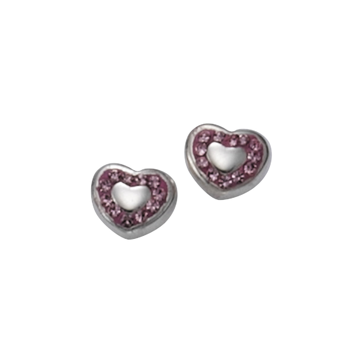 Ohrstecker 925/- Sterling Silber versilbert 0,7cm Kristall