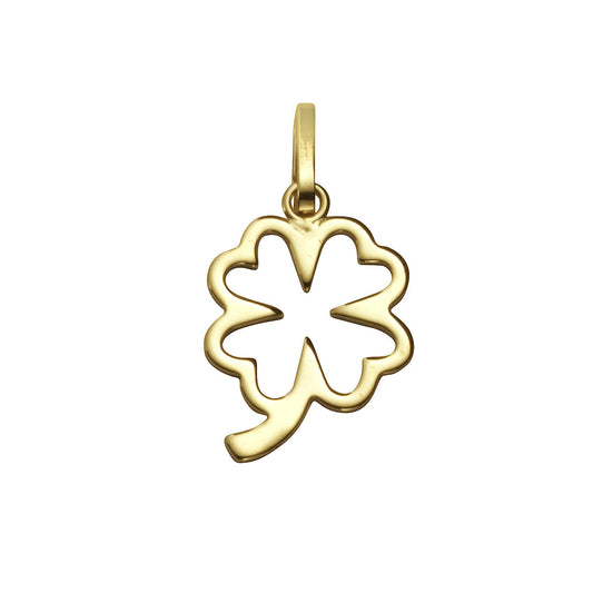 Anhänger Gold 333 Motiv Kleeblatt 1,9cm lang