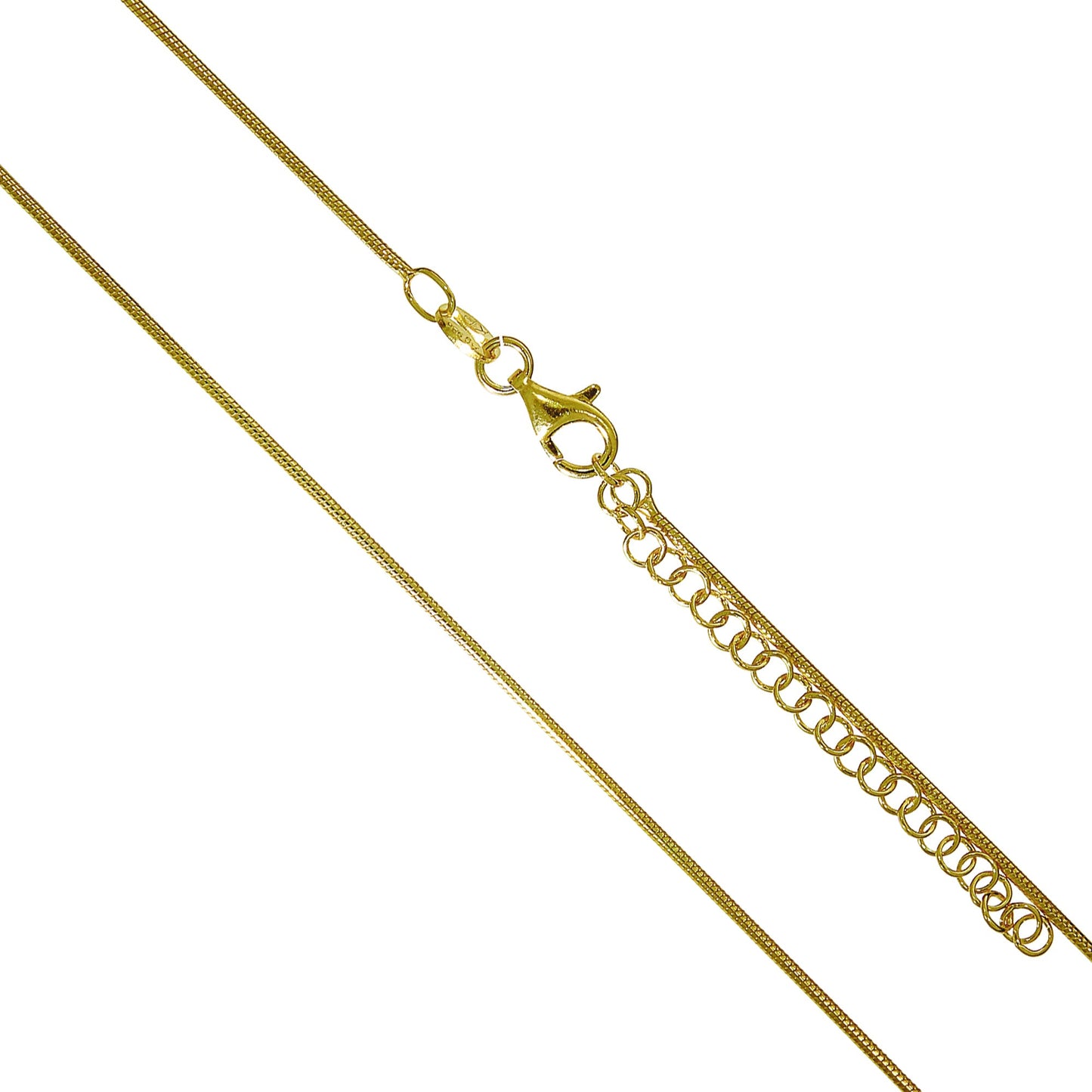 Collier Schlangenkette 925/- Sterling Silber vergoldet 42cm