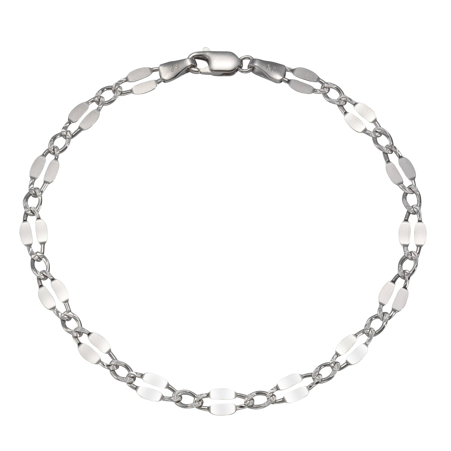 Armband 925/- Sterling Silber rhodiniert 19cm