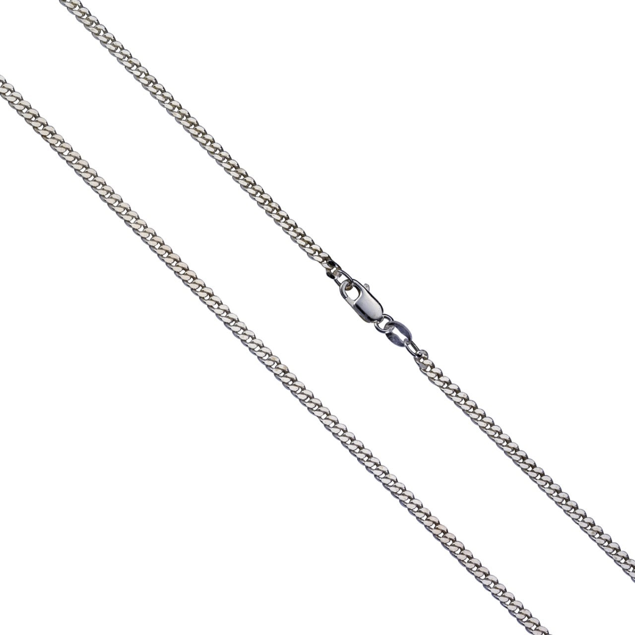 Collier Damen 925 Silber Panzerkette diamantiert