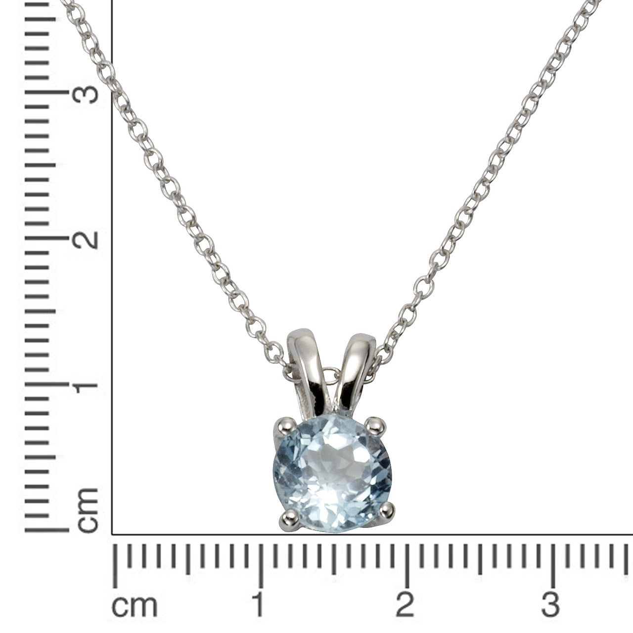 Echtschmuck Anhänger mit Kette Damen 925er Sterling Silber rhodiniert 42+3cm