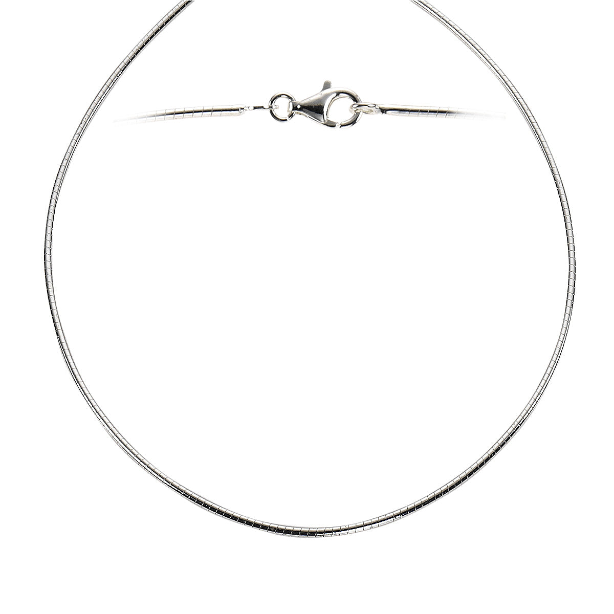 Collier 925-/ Sterling Silber Omega mit Karabiner