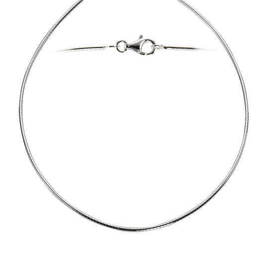 Collier 925-/ Sterling Silber Omega mit Karabiner
