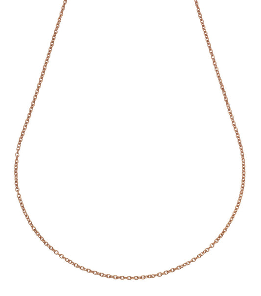 Halskette Edelstahl rosévergoldet (PVD-Beschichtung) Ankerkette Rundanker mit 2mm Breite. Die Kette hat eine Länge von 45cm.