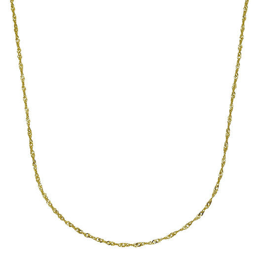 Halskette Gold 585 Singapurkette Länge 45cm Federring