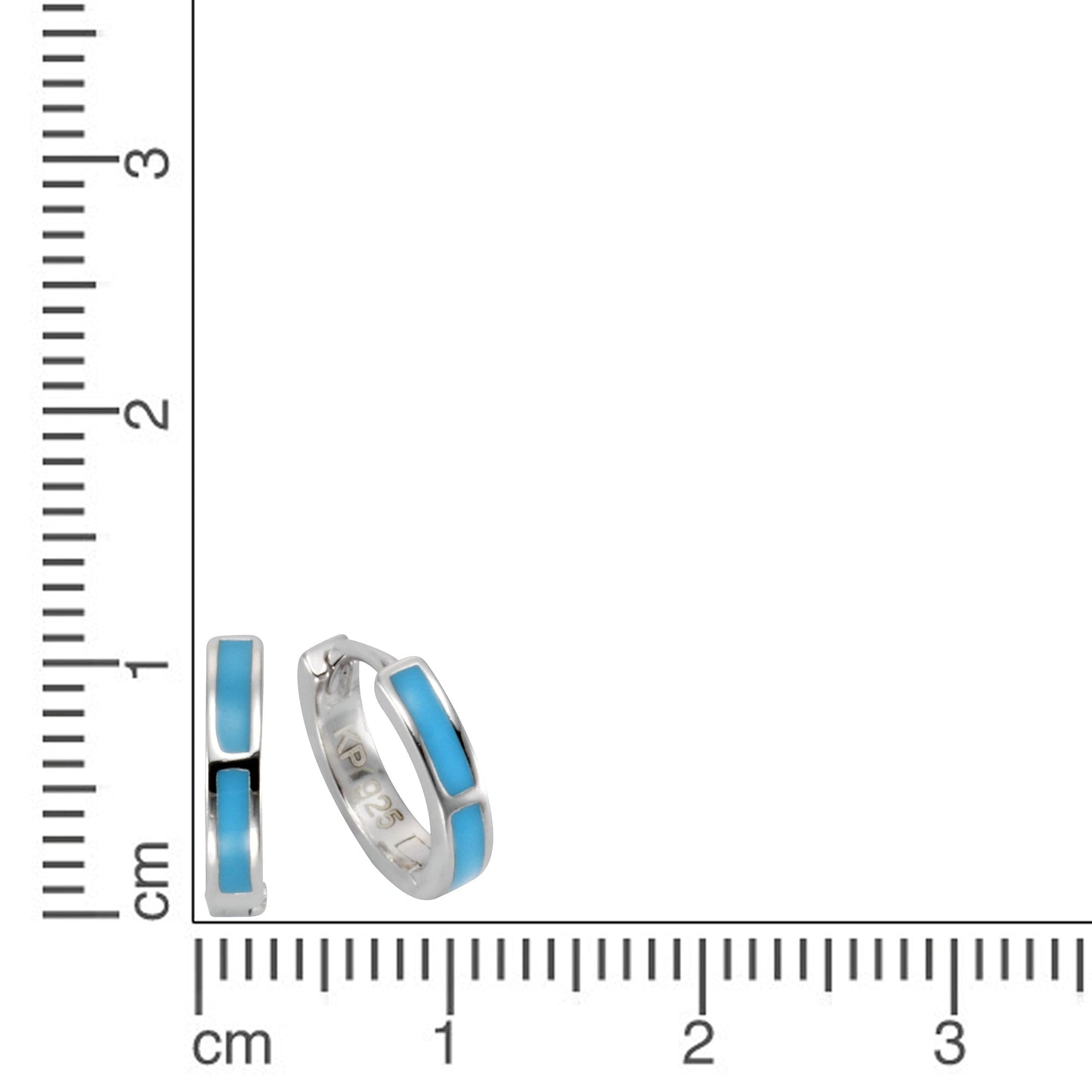 Klappcreolen 925/- Sterling Silber rhodiniert 1,2cm