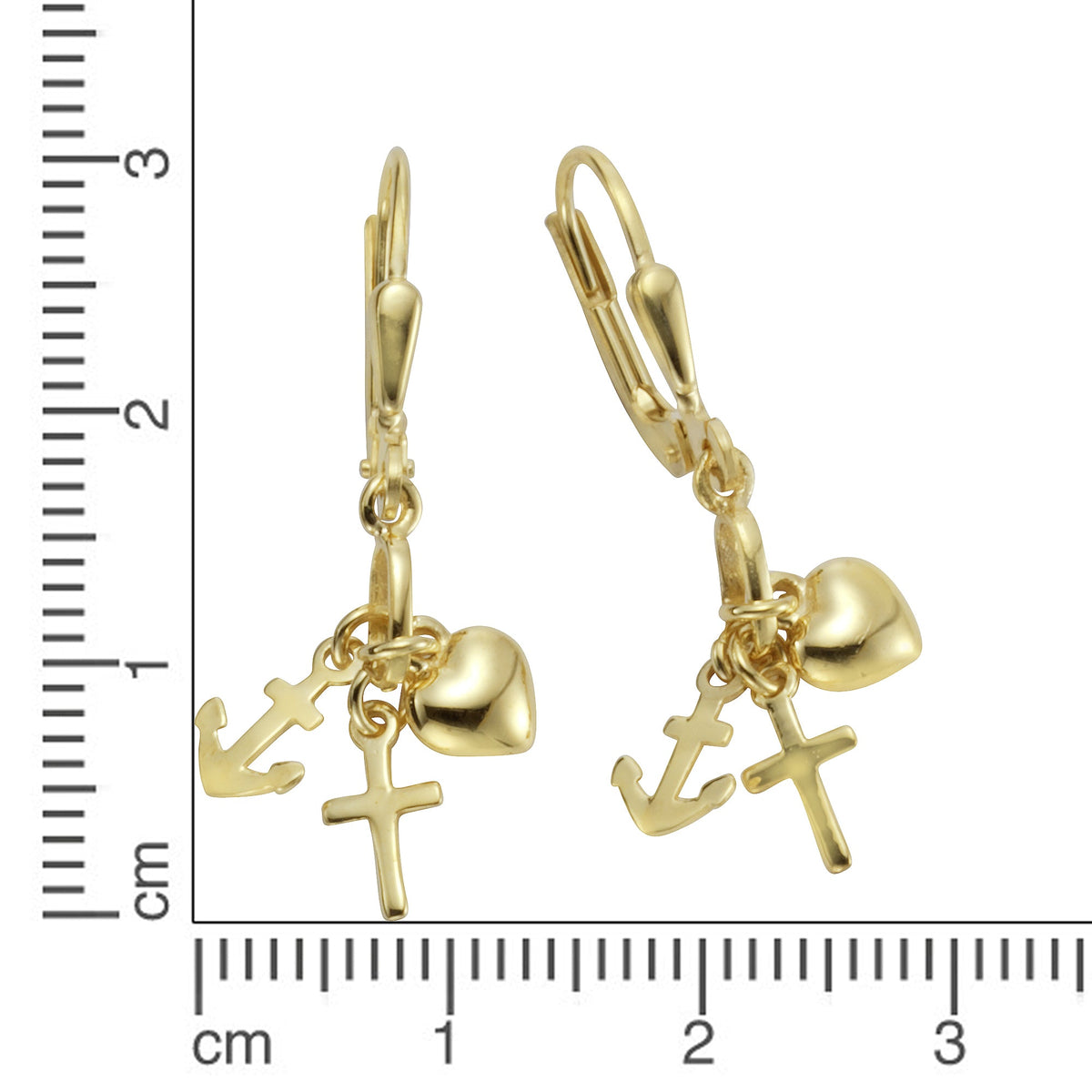 Ohrringe 375/- Gold 2,4cm ohne