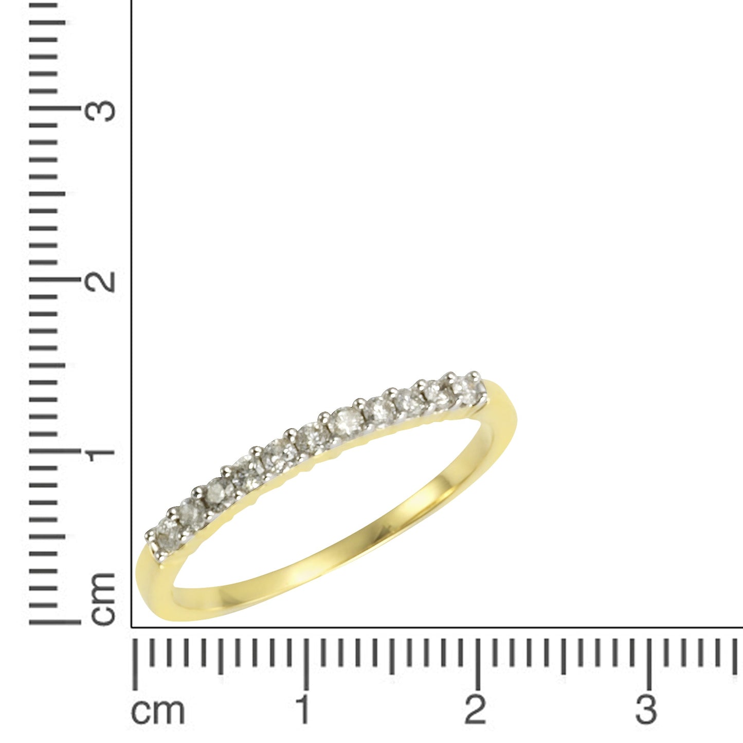 Ring 585/- Gold rhodiniert (teil) Brillant 0,25ct.