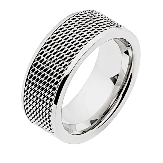 Zeeme Stainless Steel - Ring aus Edelstahl glanz 8,5mm breit