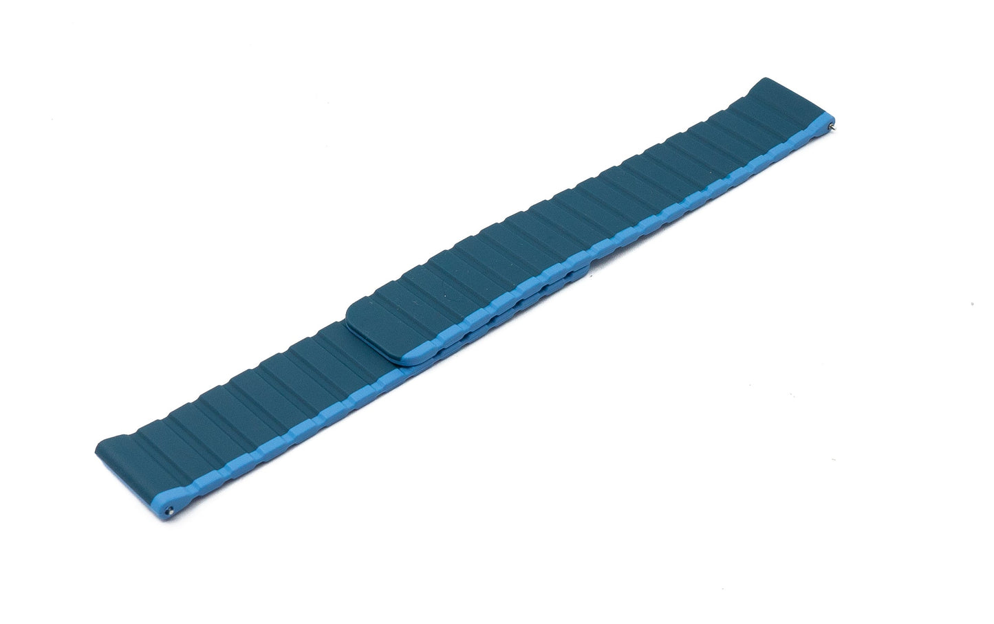SYSTEM-S Armband 20 mm aus Silikon magnetisch für Samsung Galaxy Watch 5 4 in Blau