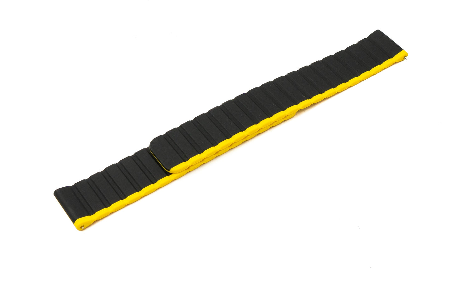 SYSTEM-S Armband 20 mm aus Silikon magnetisch für Samsung Galaxy Watch 5 4 in Gelb