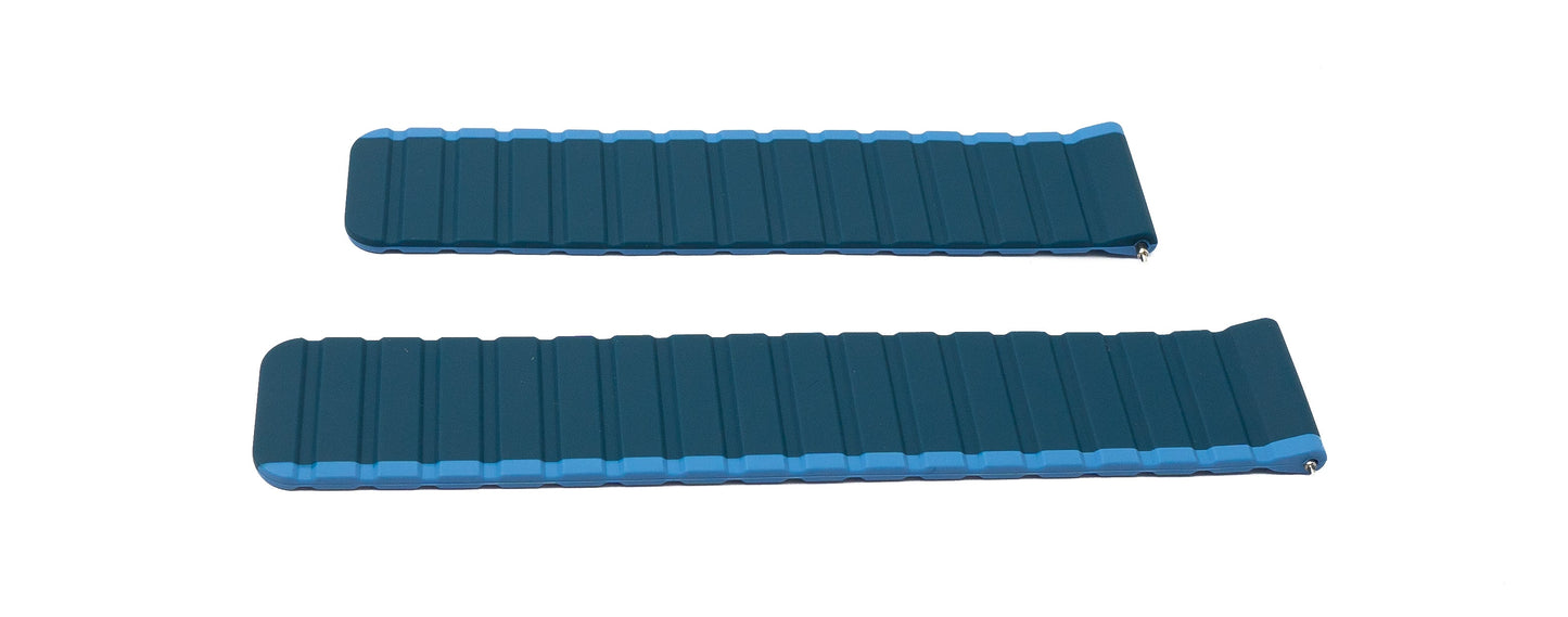 Armband 22 mm aus Silikon magnetisch für Samsung Galaxy Watch 5 4 in Blau