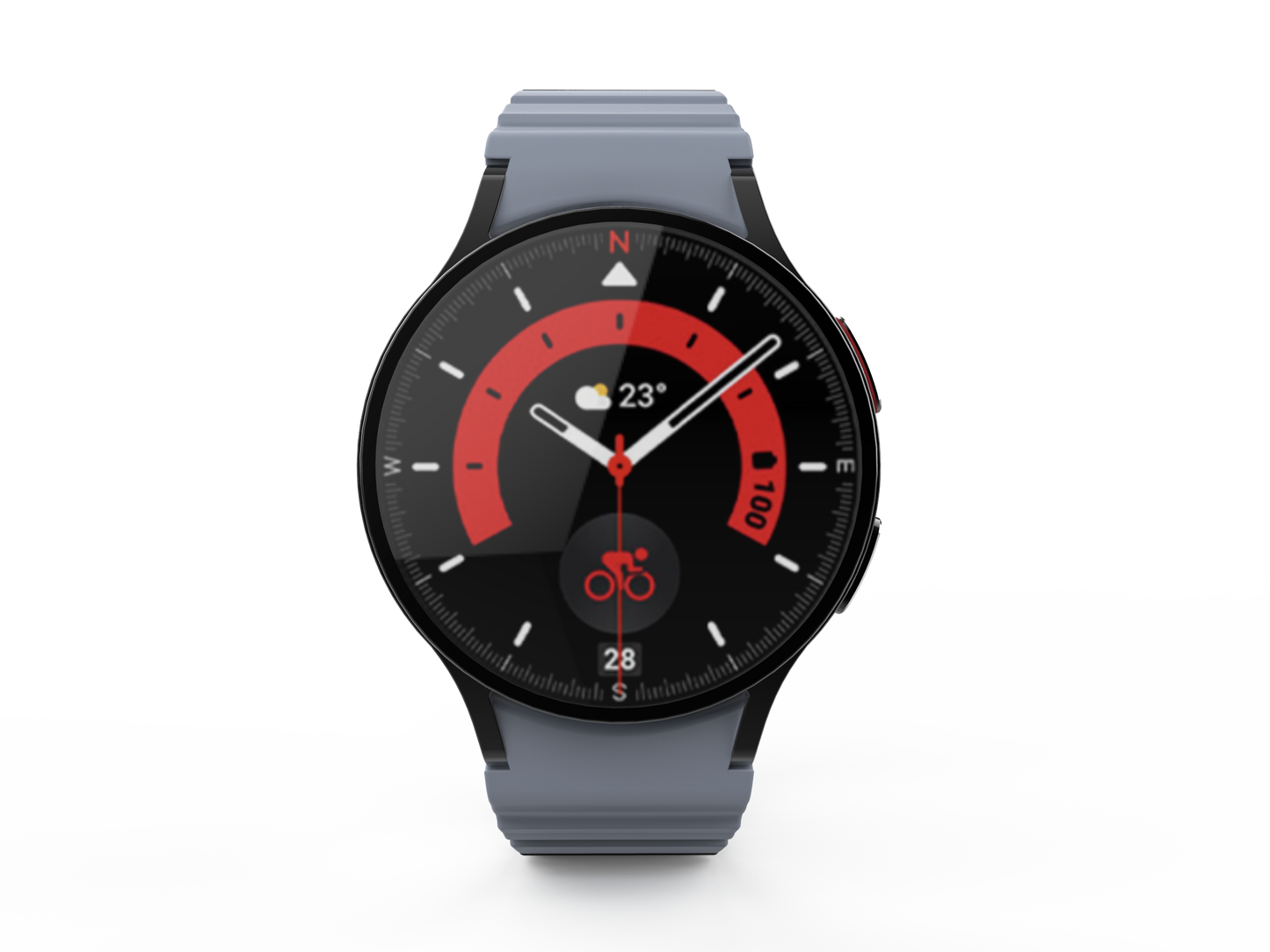 SYSTEM-S Armband 20 mm aus Silikon magnetisch für Samsung Galaxy Watch 5 4 in Schwarz