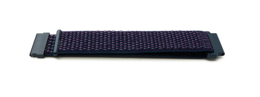 SYSTEM-S Armband 22 mm aus Nylon für Fitbit Versa 2 1 Lite Smartwatch in Blau