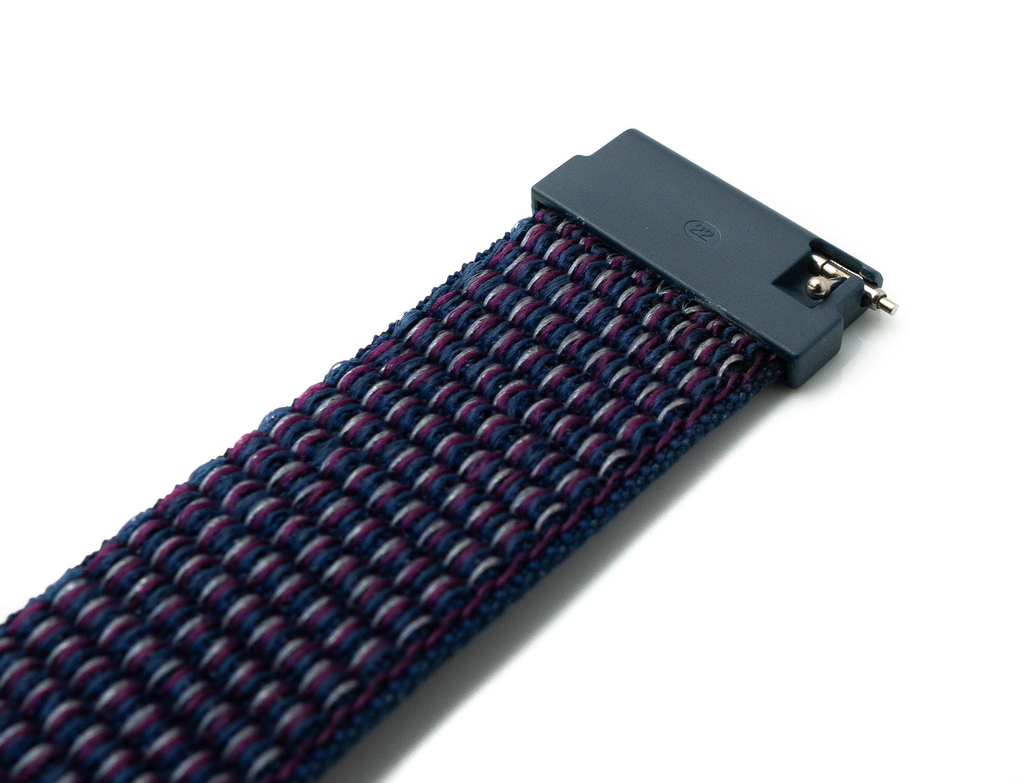 SYSTEM-S Armband 22 mm aus Nylon für Fitbit Versa 2 1 Lite Smartwatch in Blau