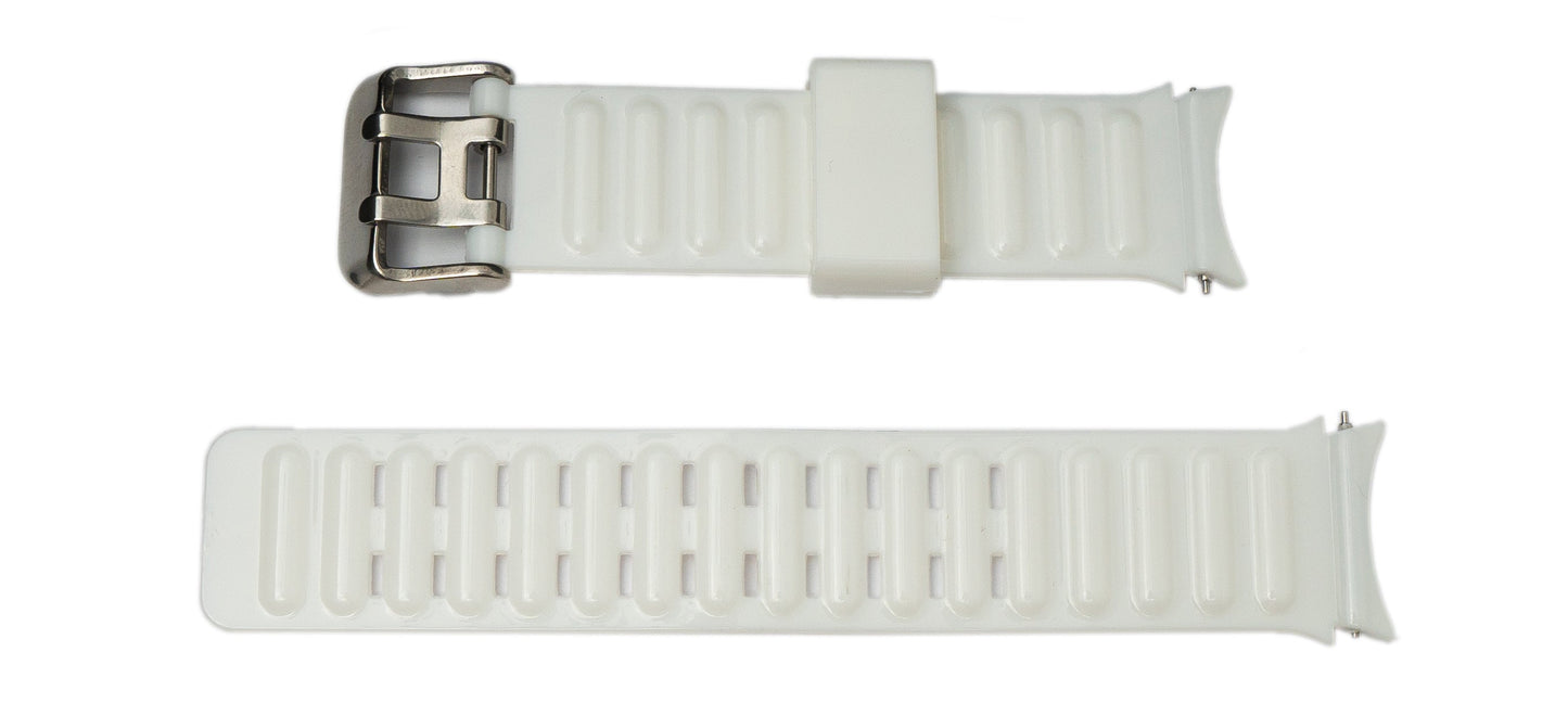 SYSTEM-S Armband 20 mm aus TPU für Samsung Galaxy Watch 5 4 Smartwatch in Weiß
