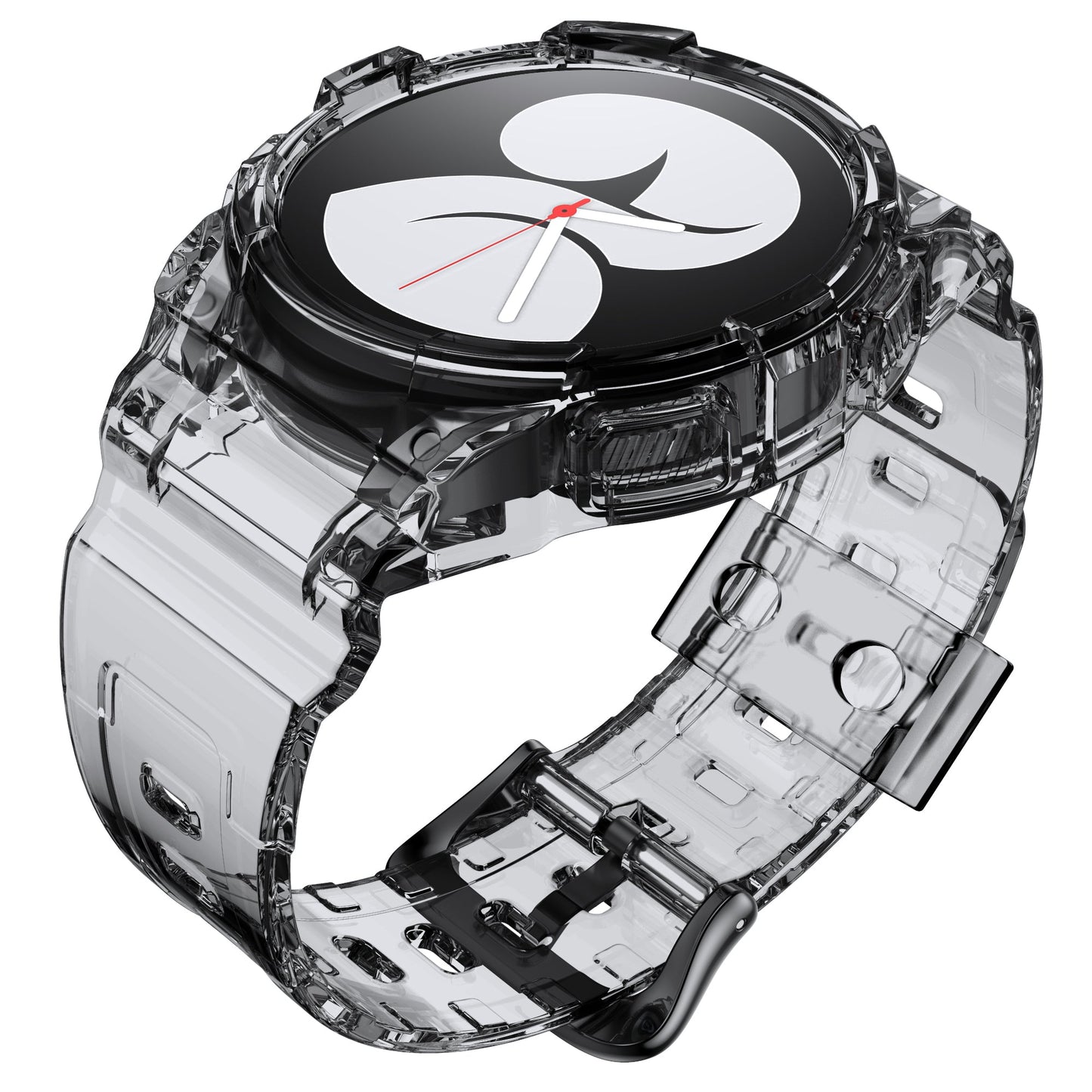 SYSTEM-S Hülle und Armband 40 mm TPU für Samsung Galaxy Watch 5 4 in Schwarz Transparent
