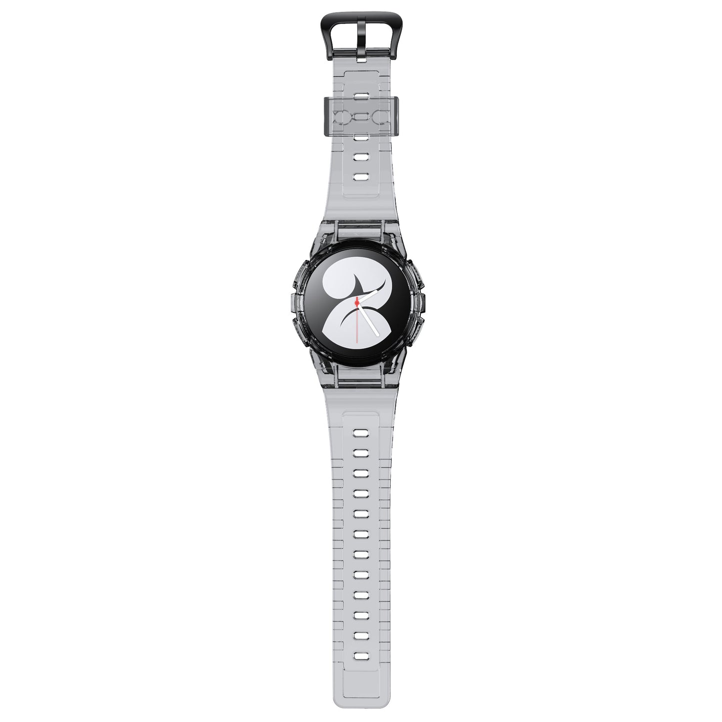 SYSTEM-S Hülle und Armband 40 mm TPU für Samsung Galaxy Watch 5 4 in Schwarz Transparent