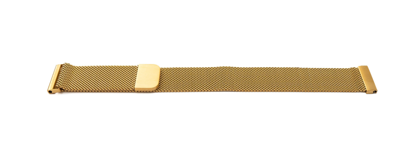 SYSTEM-S Armband 20 mm Milanaise aus Metall für Huawei Watch Smartwatch in Gelb
