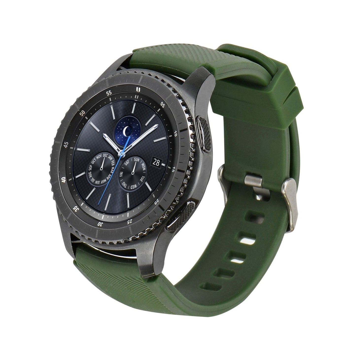 SYSTEM-S Armband flexibel aus Silikon 20mm für Huawei Watch 2 Smartwatch in Grün