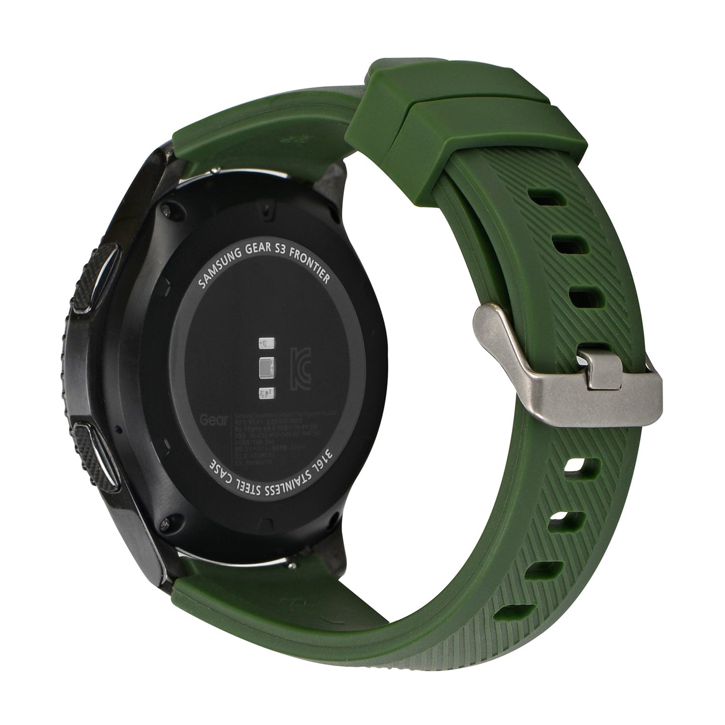 SYSTEM-S Armband flexibel aus Silikon 20mm für Huawei Watch 2 Smartwatch in Grün